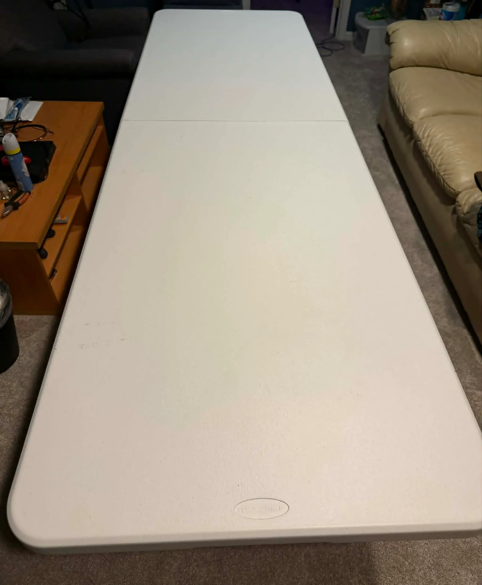 Folding utility table, 8' long, 30