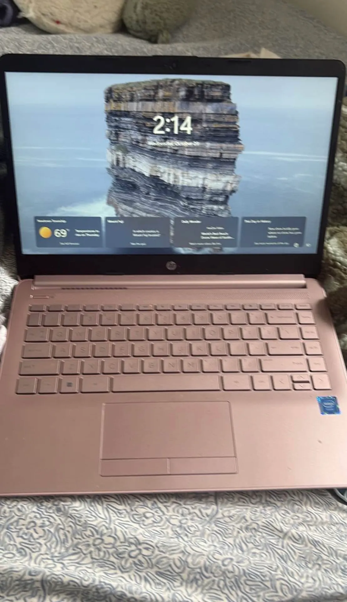 Pink HP laptop