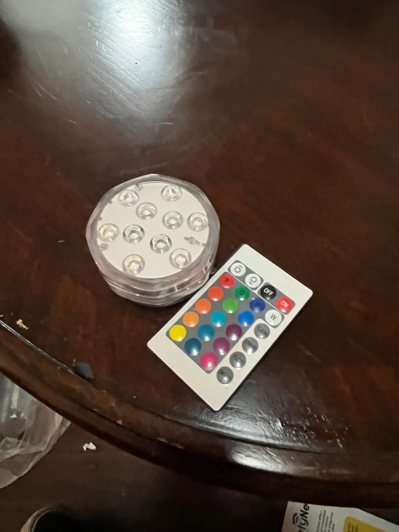 Multi colored circle light with remote 
