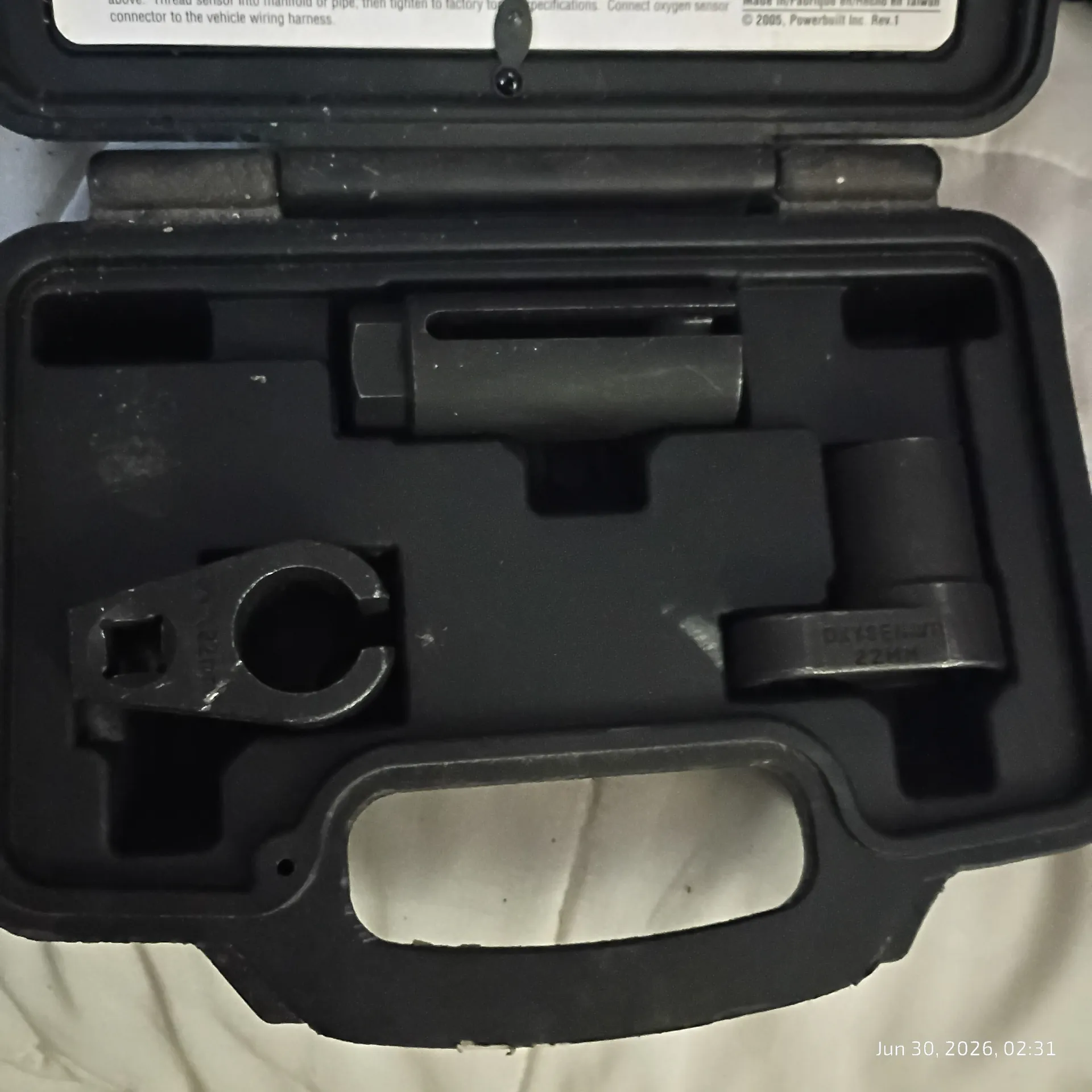 Power built 3 piece oxygen sensor socket set